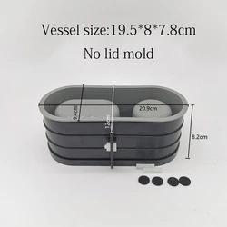 Versatile Round Silicone Mold for Crafting and Home Decor (Two Hole Oval)
