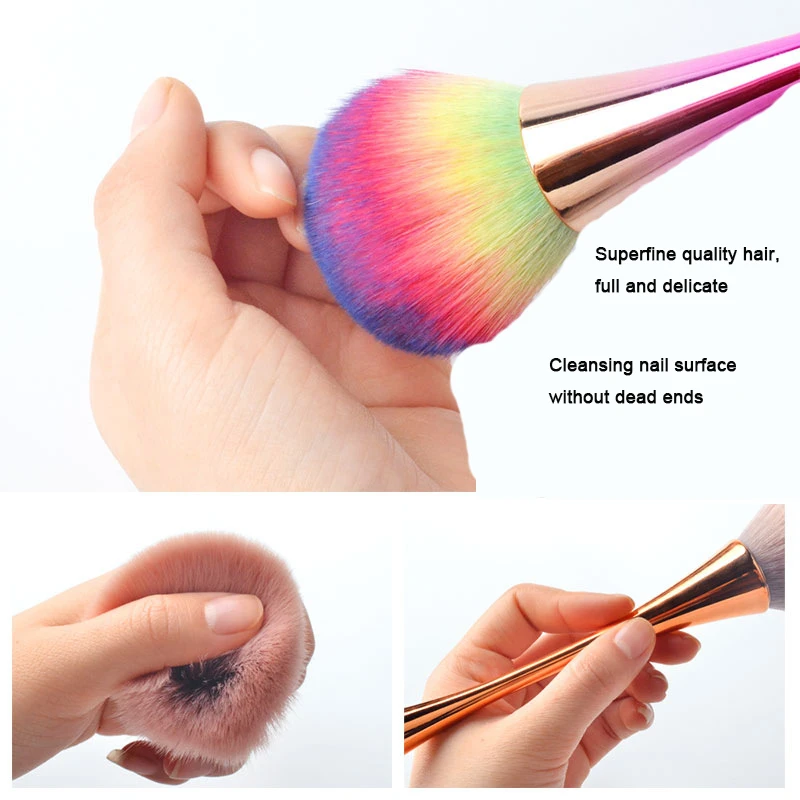 Cepillo para polvo de uñas, uñas alta gama, especial, pelo suave, cepillo grande, cabezal grande, limpieza de fototerapia, cuidado de pulido|Cepillos de uñas| -