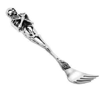 

Skull Kitchen Flatware Dinner Party Wedding Cutlery Set Spoon Fork Portable Tableware Tool Stainless Steel Modern