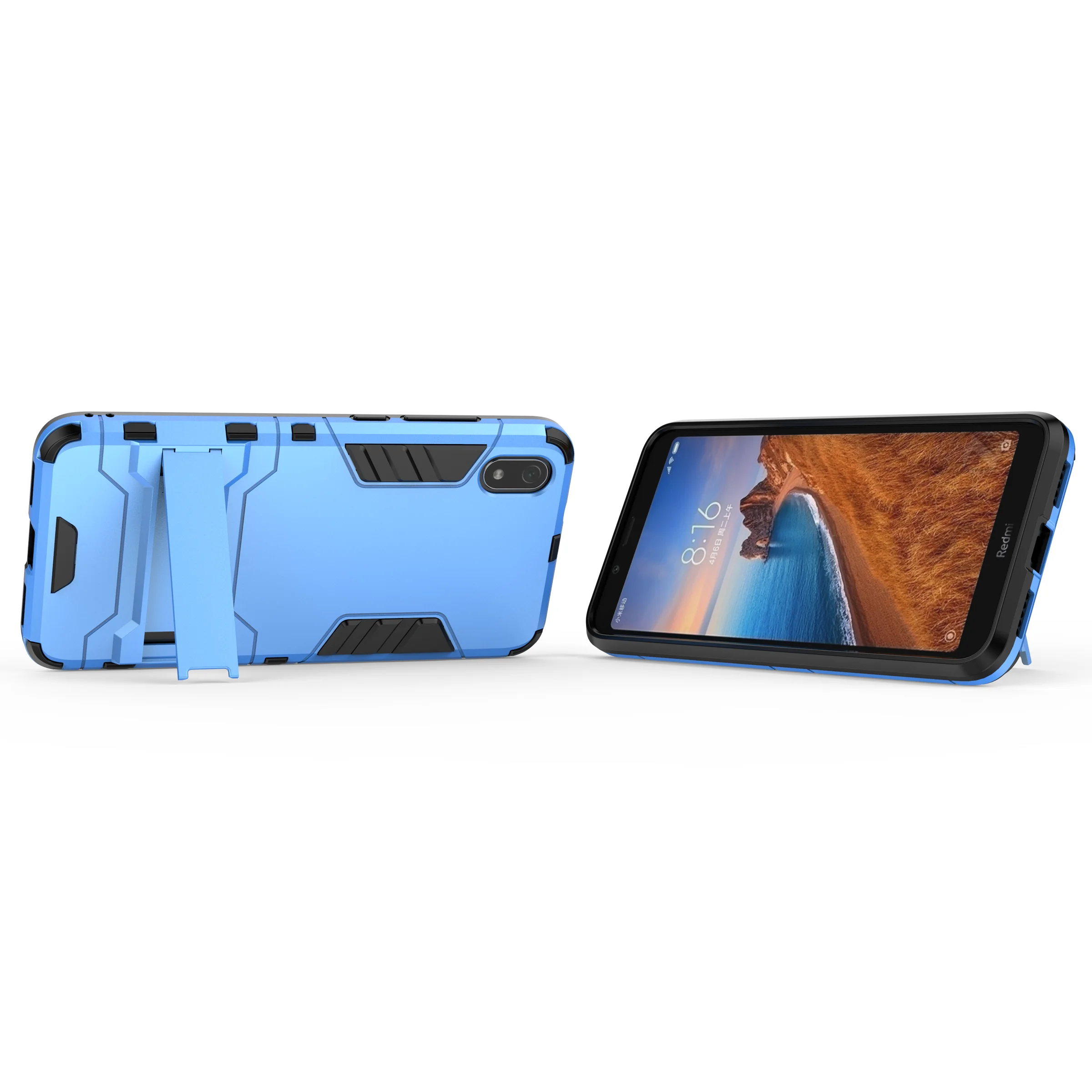 Для Xiaomi Redmi 7A 7 задняя крышка Подставка бронированный противоударный чехол для note7
