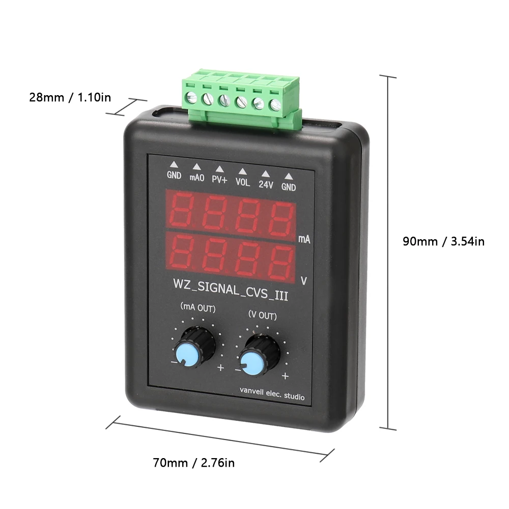 4-20mA 0-10V Signal Generator 24V Current Voltage Transmitter Signal Source Constant Current Source with Display