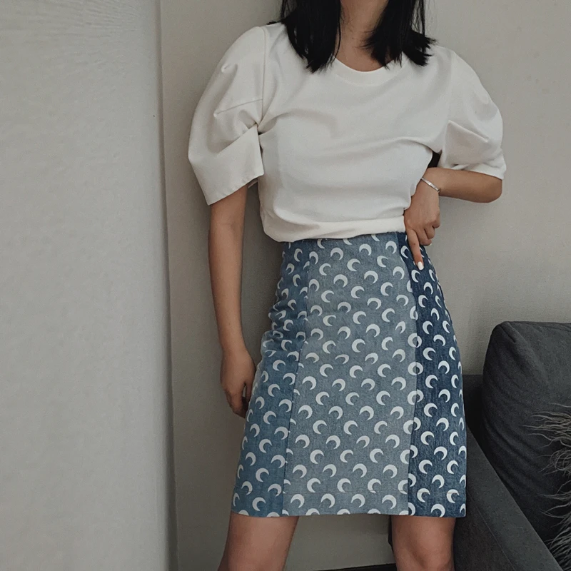 jean skirt outfit tumblr