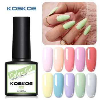 

KOSKOE 8ml Gel Nail Polish Hybrid Soak Off UV LED Nail Art Design for Nail DIY Health Gel Nail Varnish Base Coat Matte Top Coat