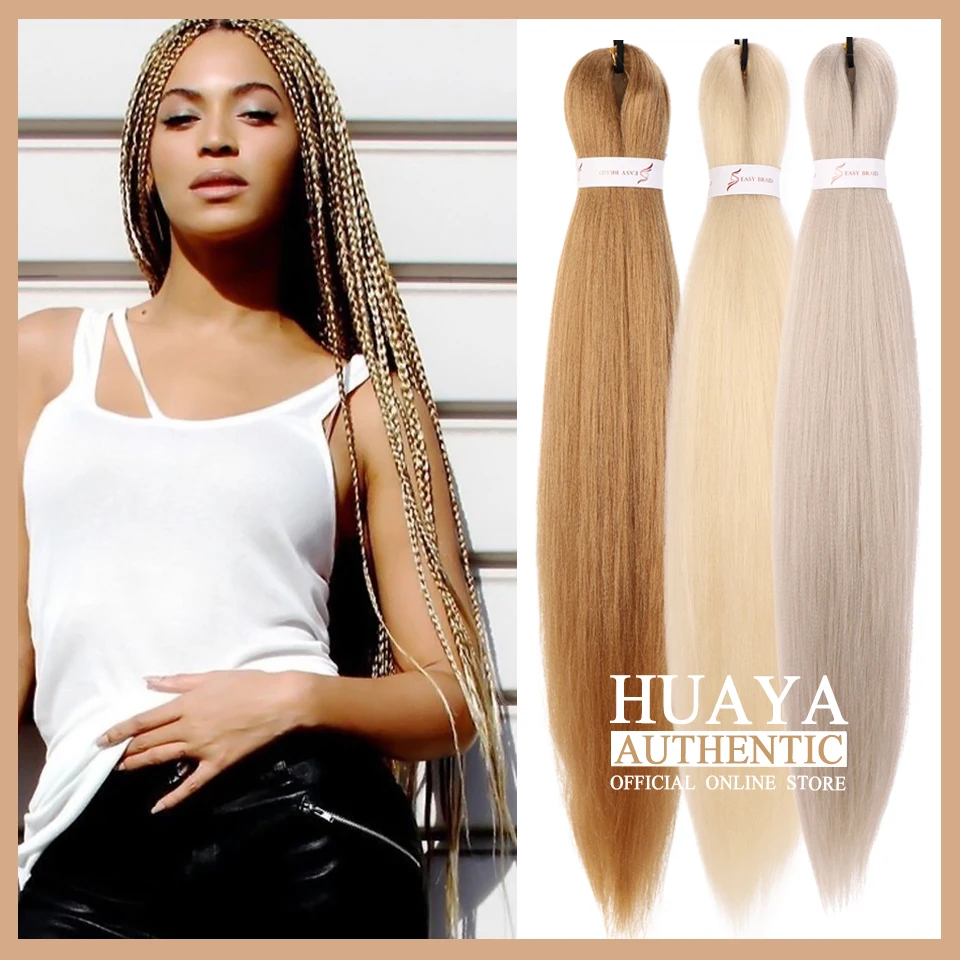 

HUAYA Crochet Braids Ombre Color Jumbo Hair Braids Womeng's Synthetic Easy Braid Hair Extensions Orange Yellow Golden