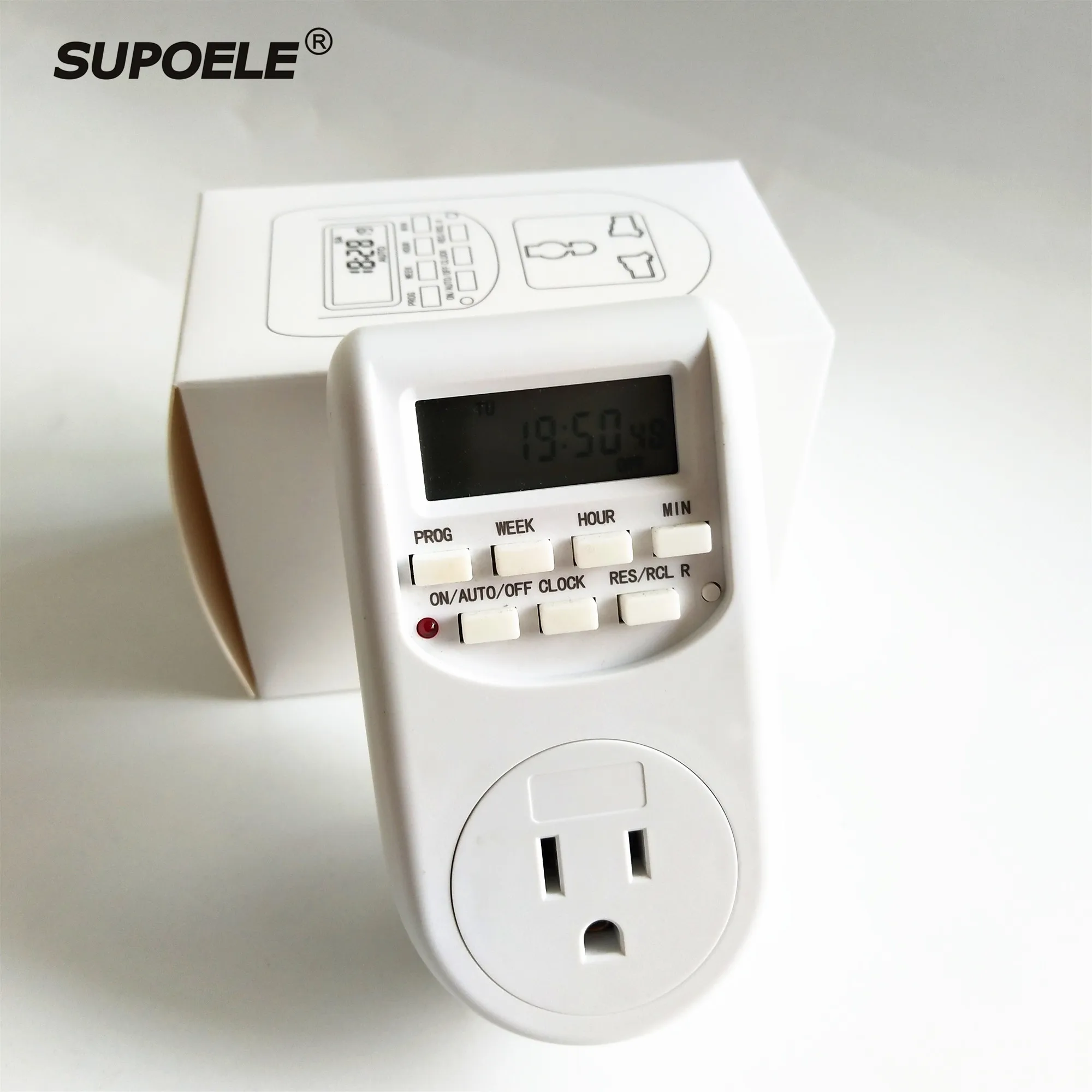 Бытовой штепсельный таймер стандарта США программируемый цифровой 110 В 125