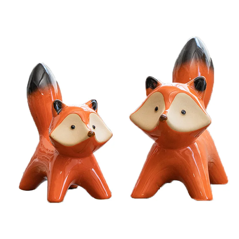 2 шт./компл. Керамика Толстовка с принтом лисьей морды подарок Nordic ремесла