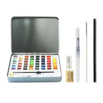 

Solid Watercolor Paint Set Hand-painted Painting Pigment Artist Art Supplies for Children Beginners 36/48 Colors