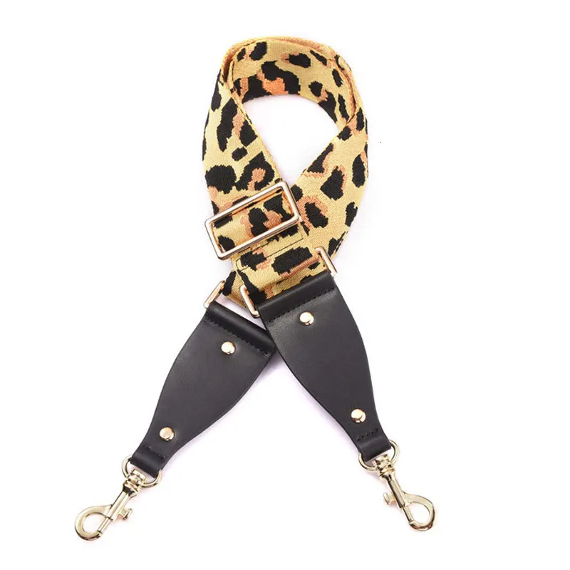 Новая леопардовая лента Холщовая Сумка ремень с 120 см регулируемого размера с цветком шаблон плечо широкий ремень кожаная сумка, аксессуары дикий стиль
