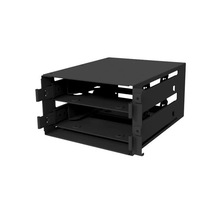 Caixa de Extração de Disco Rígido Gaiola de Disco Rígido Suporte de Absorção de Choque Desktop Chassi do Computador Rack de Expansão Interna 2-bay 3.5-inch - Imagem 2