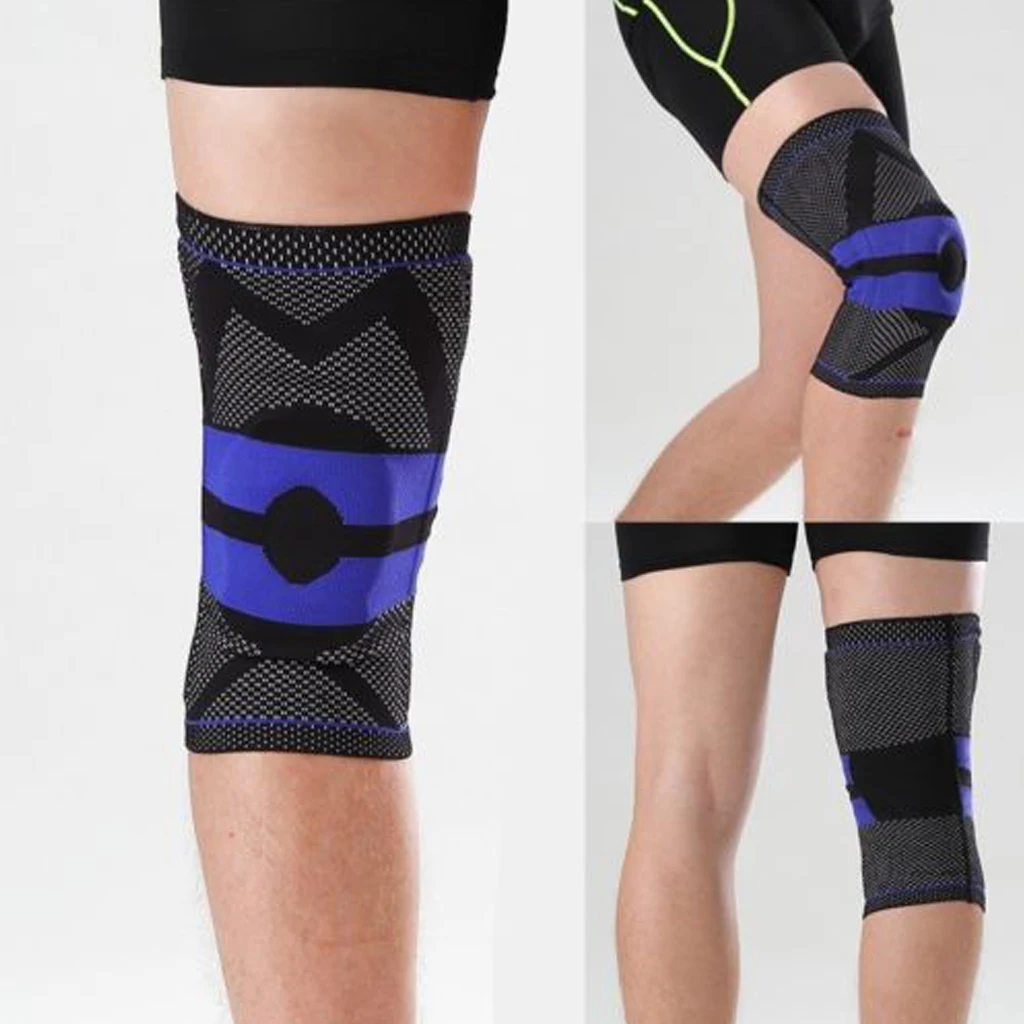 Лоскутная фиксатор колена поддержка Спортивная нейлоновая защитная накладка компрессионный спортивный наколенник с отверстием наколенники налокотники фиксатор колена