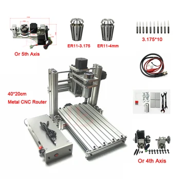 

DIY 4020 mini metal CNC Engraving Machine 400W