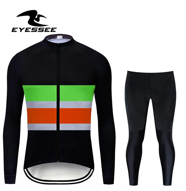 Long suit 3 вида цветов! Осень открытый длинный рукав велосипедная одежда eyessee мужские про команды велосипедная одежда соревнование Джерси для велоспорта - Цвет: Long suit