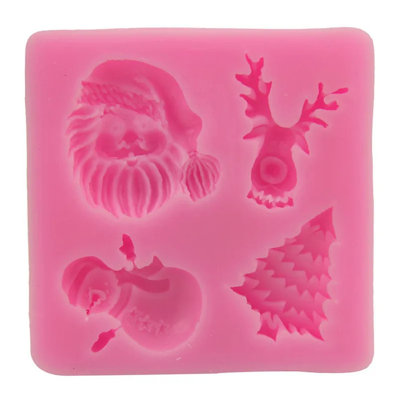 Christmas Santa Claus Silicone Soap Mold DIY Moule Savon Form Fondant Soap Moulds Chocolate Silicon Cake Decorating Handmade