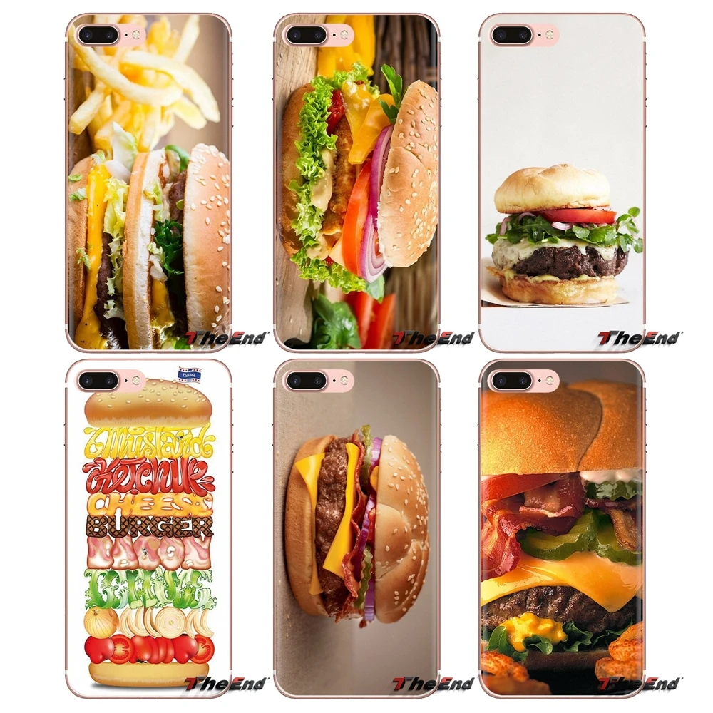 Phone Cover Housing For Sony Xperia Z Z1 Z2 Z3 Z5 compact M2 M4 M5 E3 T3 XA Aqua LG G4 G5 G3 G2 Mini Delicious Food Fatty Burger |