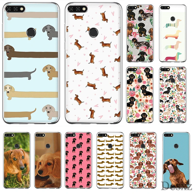 Чехол для мобильного телефона из ТПУ для huawei P30 P20 P10 P8 P9 Lite Pro P Smart Z Plus, чехол с изображением животных собак таксы