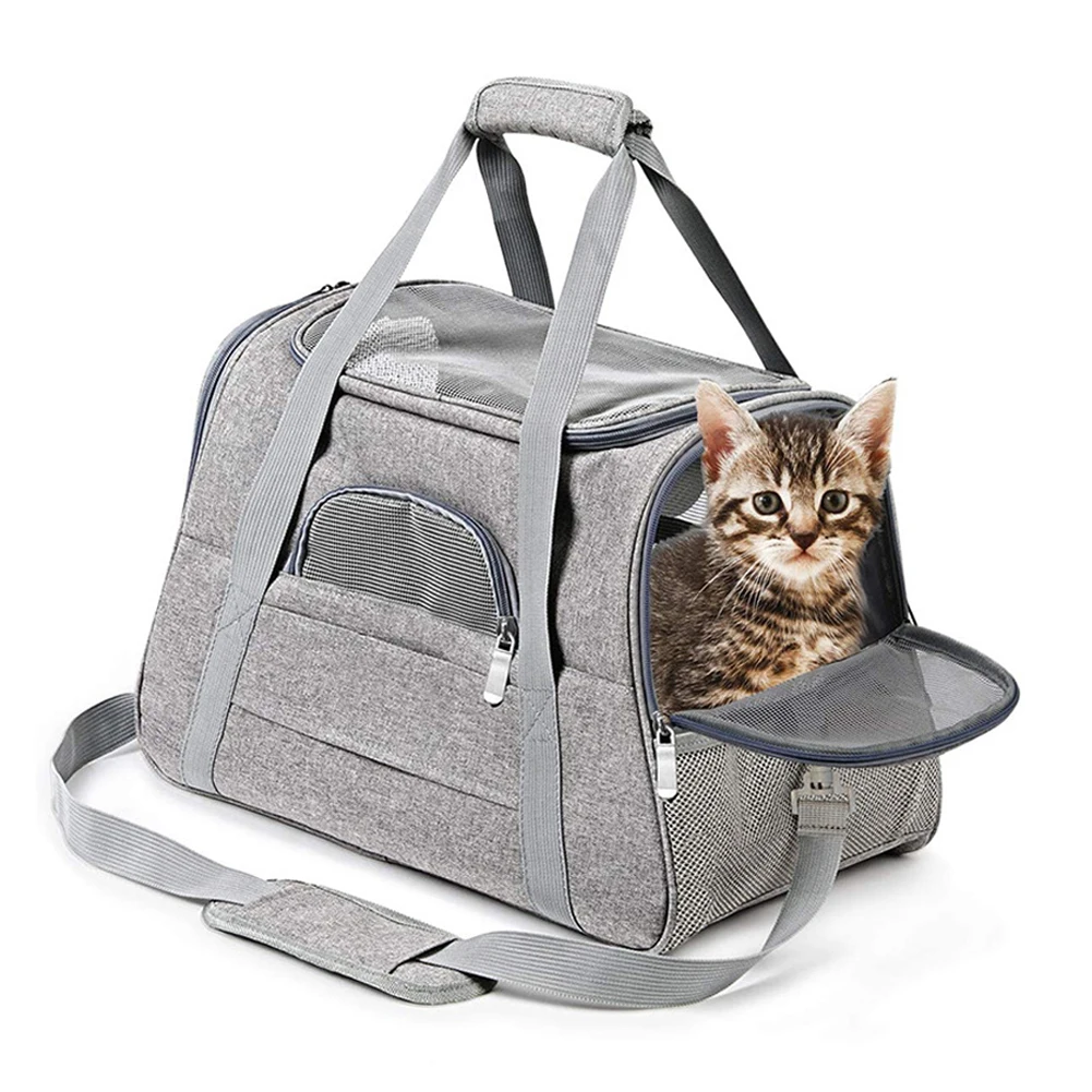 Soft Pet Carriers Portable Breathable Foldable Bag Cat Dog Carrier Bags Outgoing Travel Pets