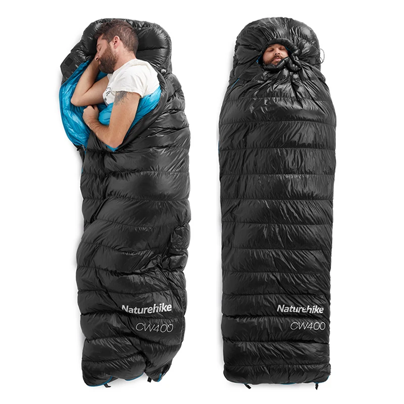 Naturehike CW400 Sleeping Bag Winter Lightweight Down Sleeping Bag Ultralight Waterproof Hiking Camping Quilt sleeping bag survival sleeping bag