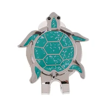 Golf Hat Clip with Magnetic Golf Ball Marker Cap Clip Poker /Bone /Tortoise Pattern