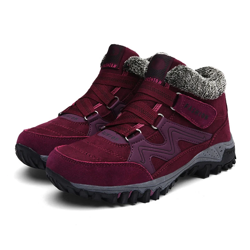 Shoes Woman New Women Winter Thermal Villi Boots Leather Platform High Top Warm Shoes Botas 