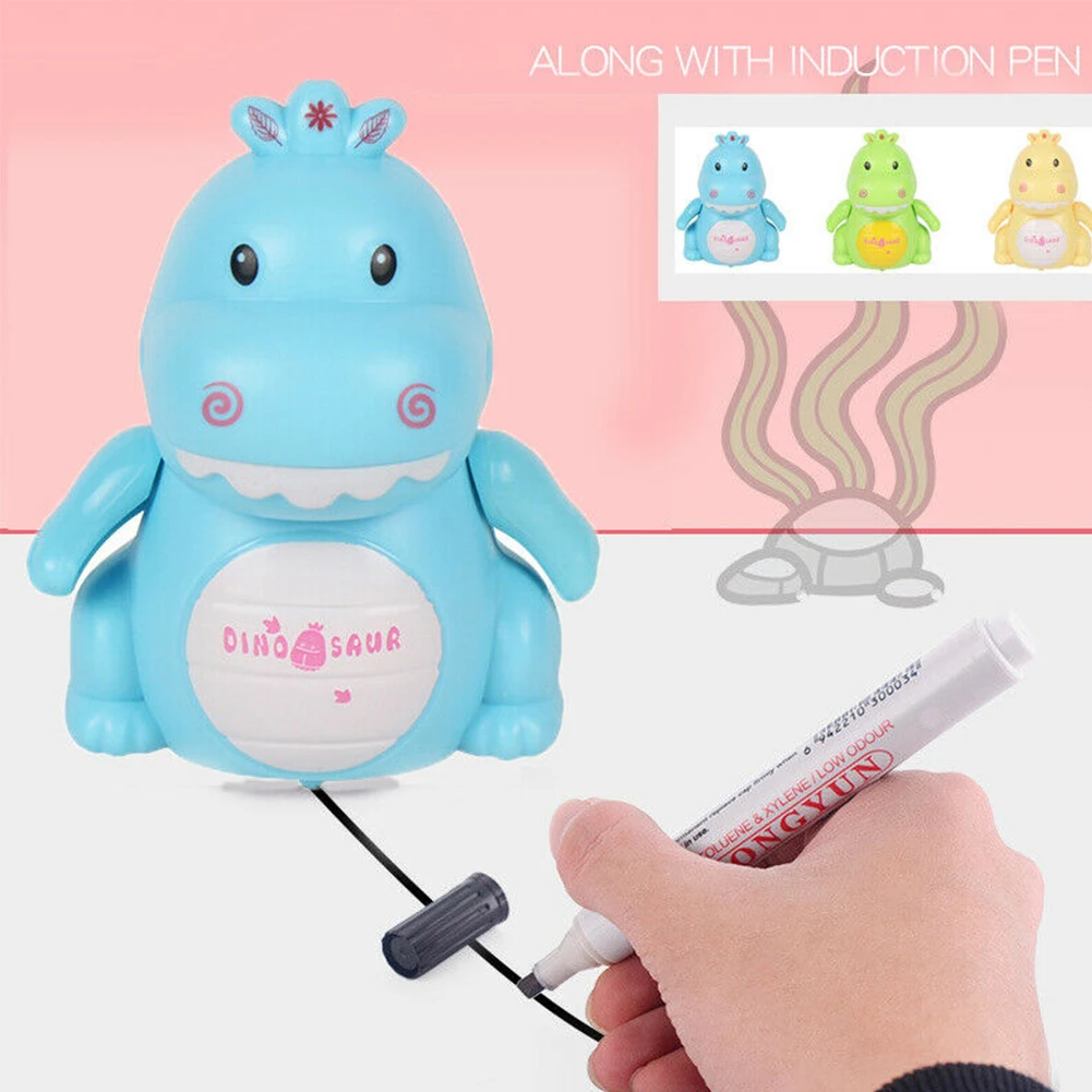 Обучающая электрическая Милая модель динозавра, смешная ручка, Индуктивная игрушка, умная развивающая детская зарядка через usb