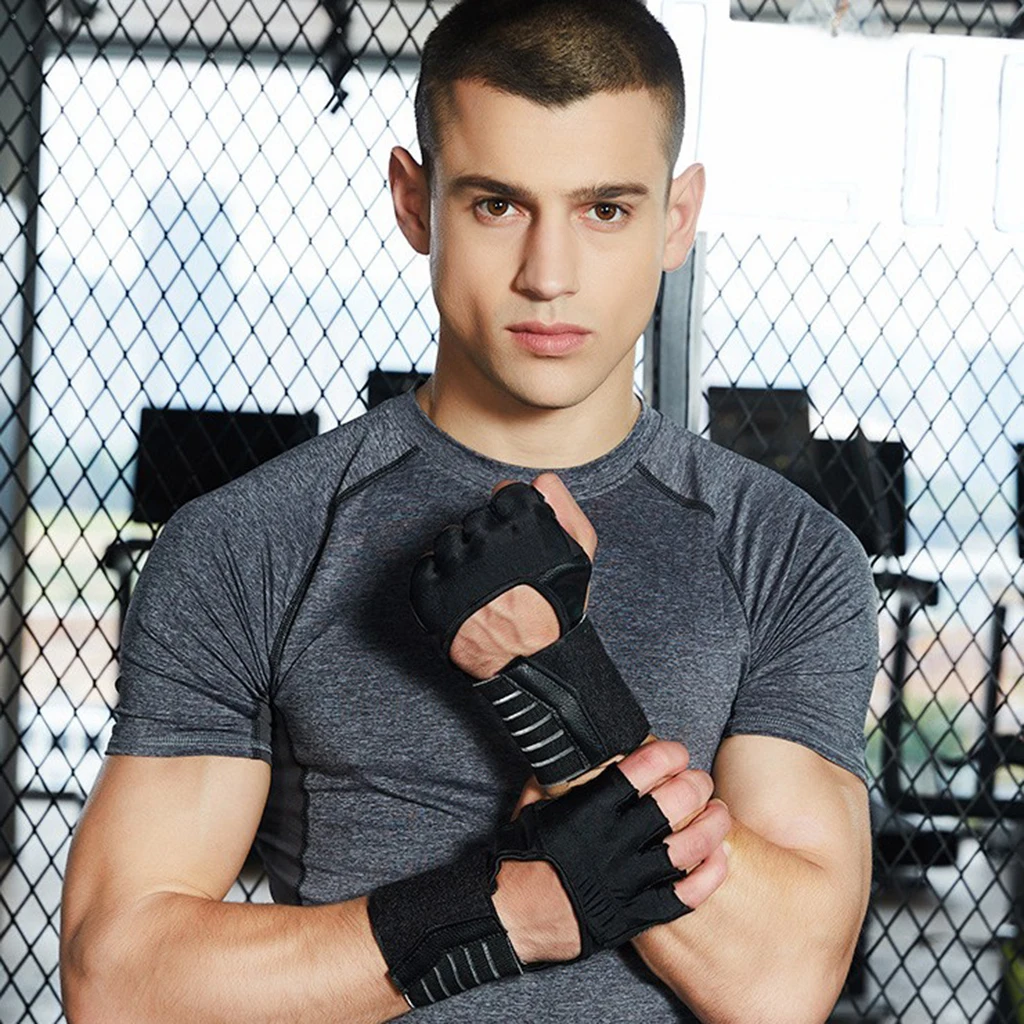 Breathable Half Finger Taekwondo Boxing Gloves & Wrist Wrap Support and Palm Protection – Men Women Exercise Accessories