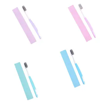 

10Pcs/Set Family Eco-Friendly Bamboo Charcoal Soft Bristles Toothbrush Portable NEW