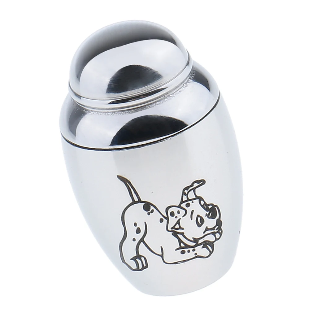 1x Silver Stainless Steel Cremation Beaker Style Jewelry Ashes Urn Keepsake Pendant