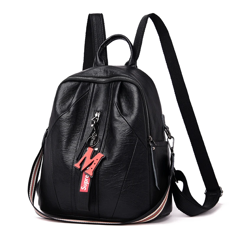 

High Quality Cowhide Cowhide Small Backpack School Backpack Bag Fashion Waterproof Travel Bag Casual Soft Silky Fabric Material