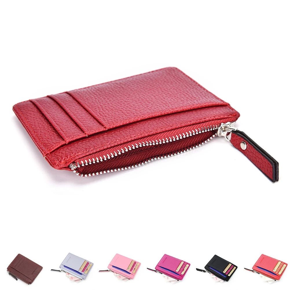 1PCS New Leather Assurance  clip with zipper coin pocket slim money clip for men purse High Quality  money holder
