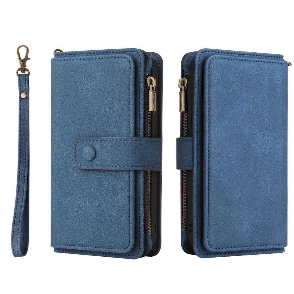 iphone waterproof bag Wallet Card Leather Zipper Flip Case For Oneplus 9 Pro Nord CE N200 N100 N10 Luxury Shockproof Strong Magnetic Phone Bags Cover phone dry bag