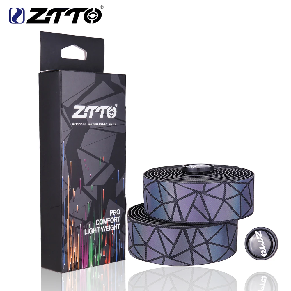 ZTTO Gravel Bike Reflective Bar Tape Road bike colorful Gradient color