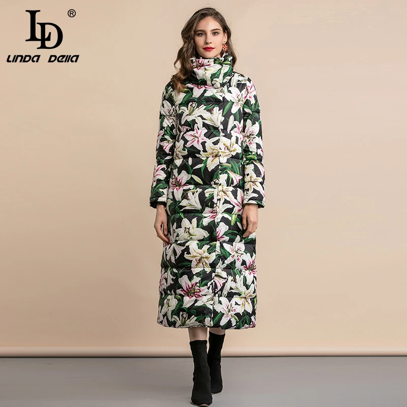 LD LINDA DELLA/зимняя теплая утолщенная белая куртка на утином пуху винтажные