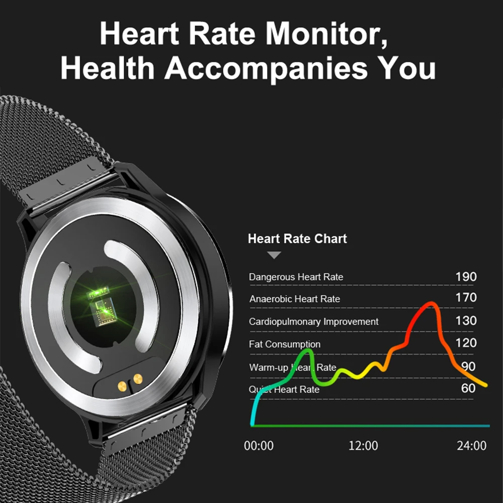 Умные часы ЭКГ PPG умная повязка для фитнеса пульсометр кровяное давление часы IP68 Водонепроницаемые умные часы для IOS Android телефон часы