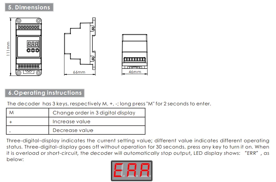 BC-833-DIN-RJ45 din-рейку DC12-24V вход 8A* 3CH выход, 3CH постоянное напряжение DMX512/1990 Декодер контроллер для светодиодной ленты, лампы