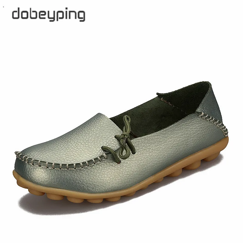Light Green Новые женские мокасины на плоской подошве г. Осенние женские лоферы женская обувь из натуральной кожи женские Балетки без застежки с бантом Размер 35-44 - Цвет: Light Green