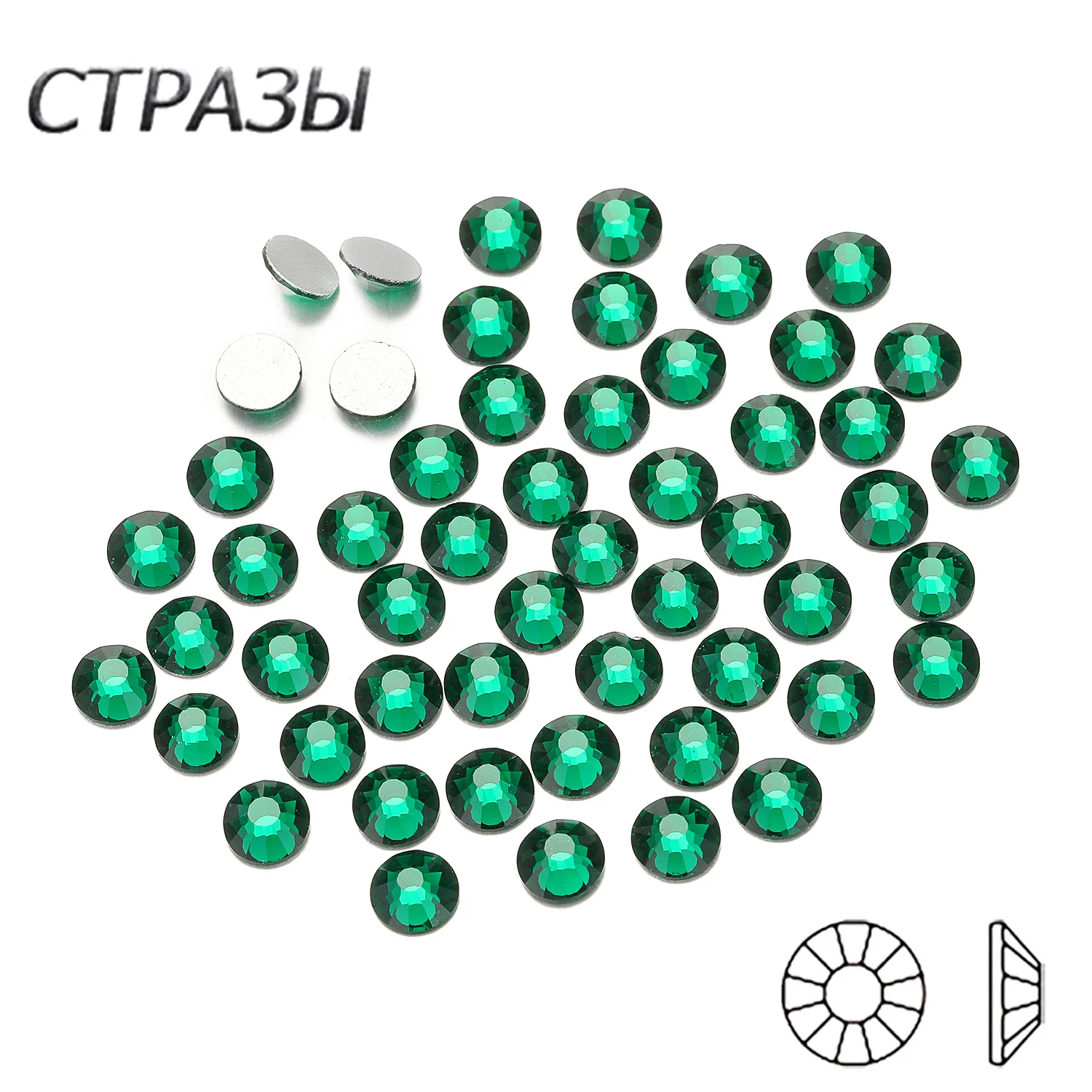 

CTPA3bI Different Size Emerald Crystal Flatback Crystal Rhinestones Nail art Crystal stone Mini Glass Micro crystal Rhinestone