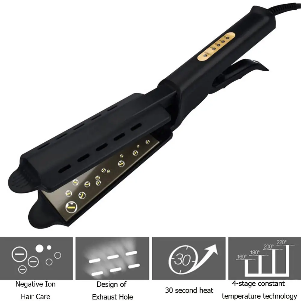 

Hair Straightener Four-gear Fast Warm-up Adjustment Ceramic Tourmaline Ionic Flat Hair Straighting Tool Dropshipping