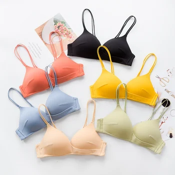 

Women Push Up Bras Wire Free Brassiere Ladies Seamless Bras Sexy Beauty Back Sexy Lingeries 6Colors