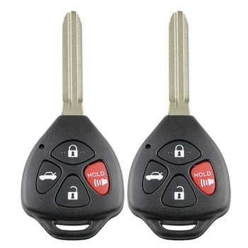 

2 x Remote Car Key Fob Shell Case for 2007 2008 2009 2010 2011 Toyota Camry Rav4