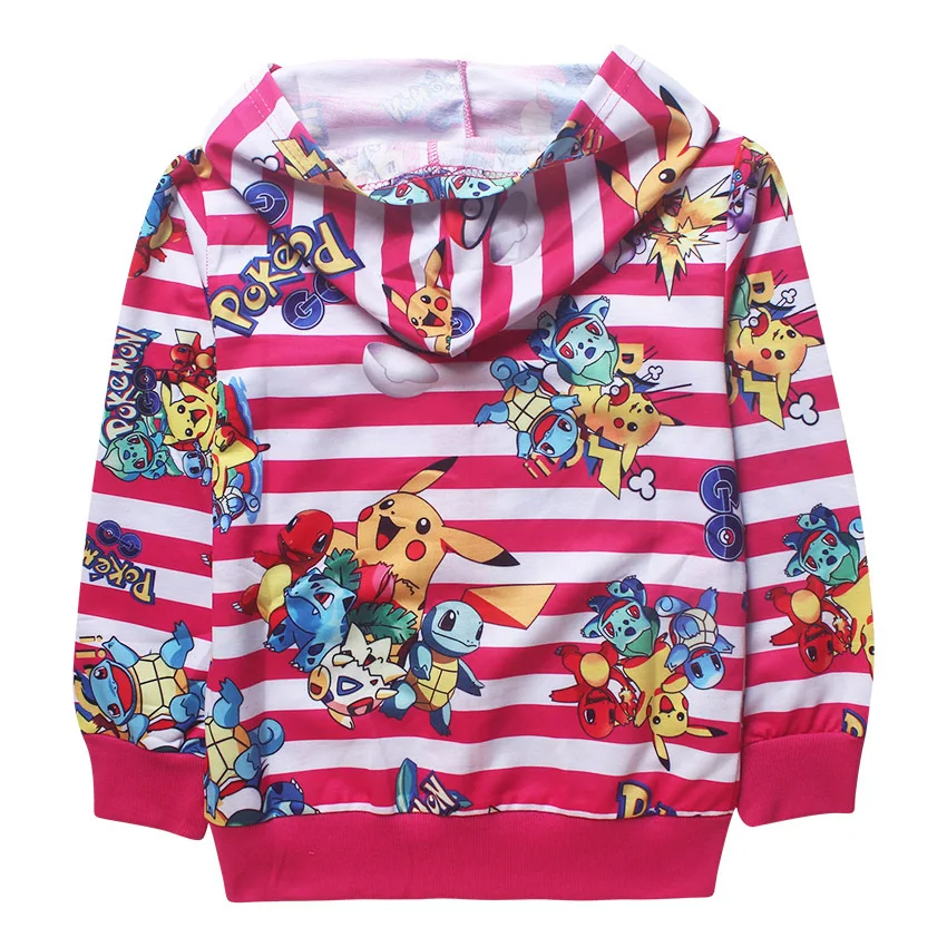 Весенняя Толстовка «Покемон го» хлопковая одежда с рисунком Пикачу для мальчиков и девочек толстовки с длинными рукавами и карманами «Монстр», розничная