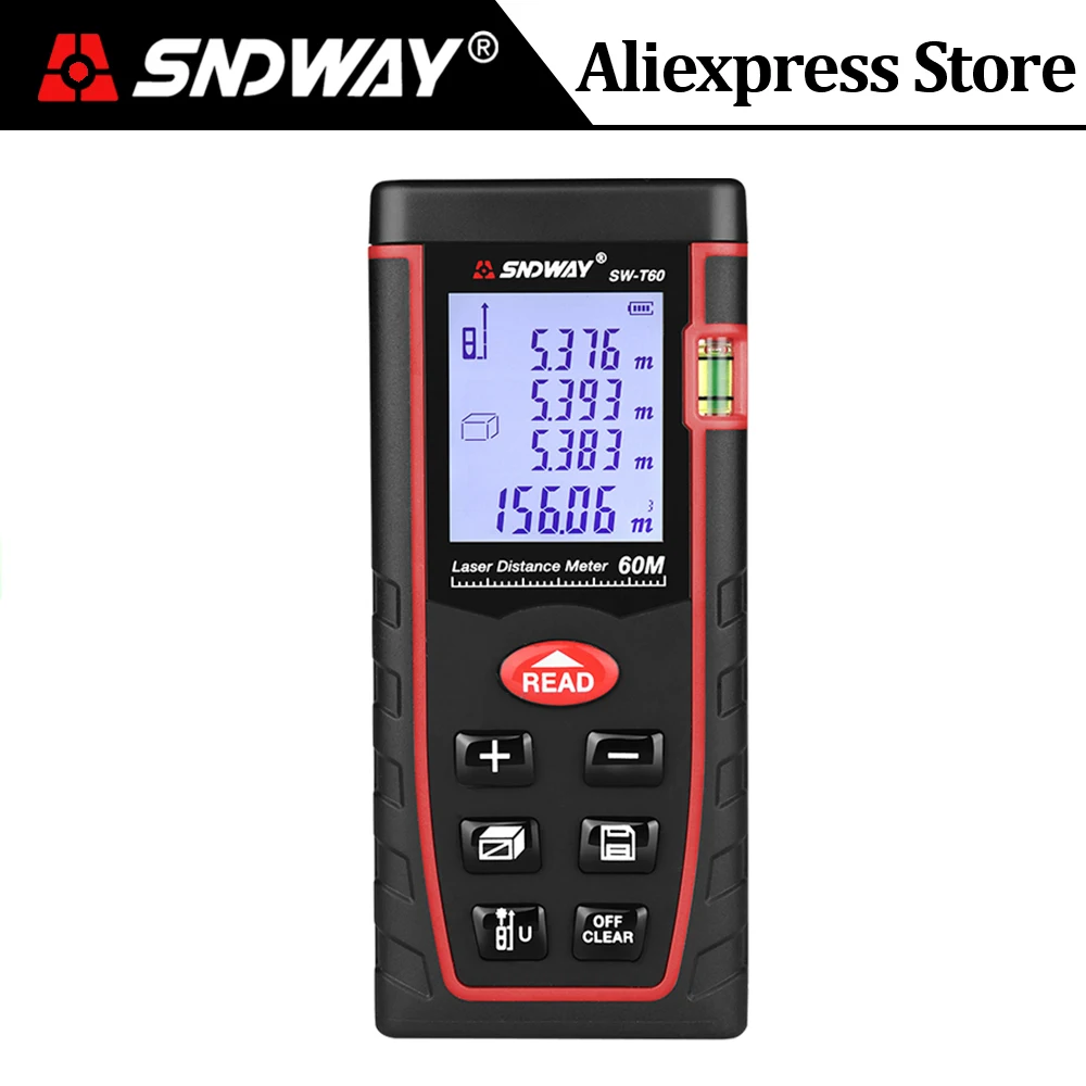 Beste Sndway Goedkope Laser Afstand Meter Mini Laser Afstandsmeter Laser Tape Afstandsmeter Diastimeter Meten 40M 60M 80M 100M Diy Heerser