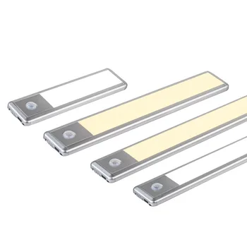

Portable Under Cabinet Lights LED Motion Sensor Closet Lights Stick-on Wireless LED Light Bar Rechargeable Battery JA55