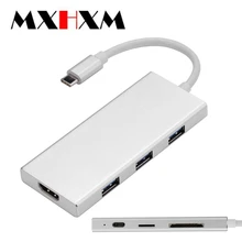 Тип-c к hdmi 7в1 многофункциональный конвертер TFSD кард-ридер HUB3.0 адаптер док-станции
