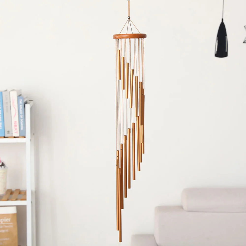 

Настенные ветряные колокольчики, металлические колокольчики для сада, патио, уличное нордическое классическое украшение ручной работы, 18 трубок, домашний декор