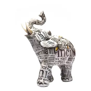 

Creative Artificial Diamond Elephant Figurines Desktop Crafts Resin Statue Ornaments Home Decoration Gifts