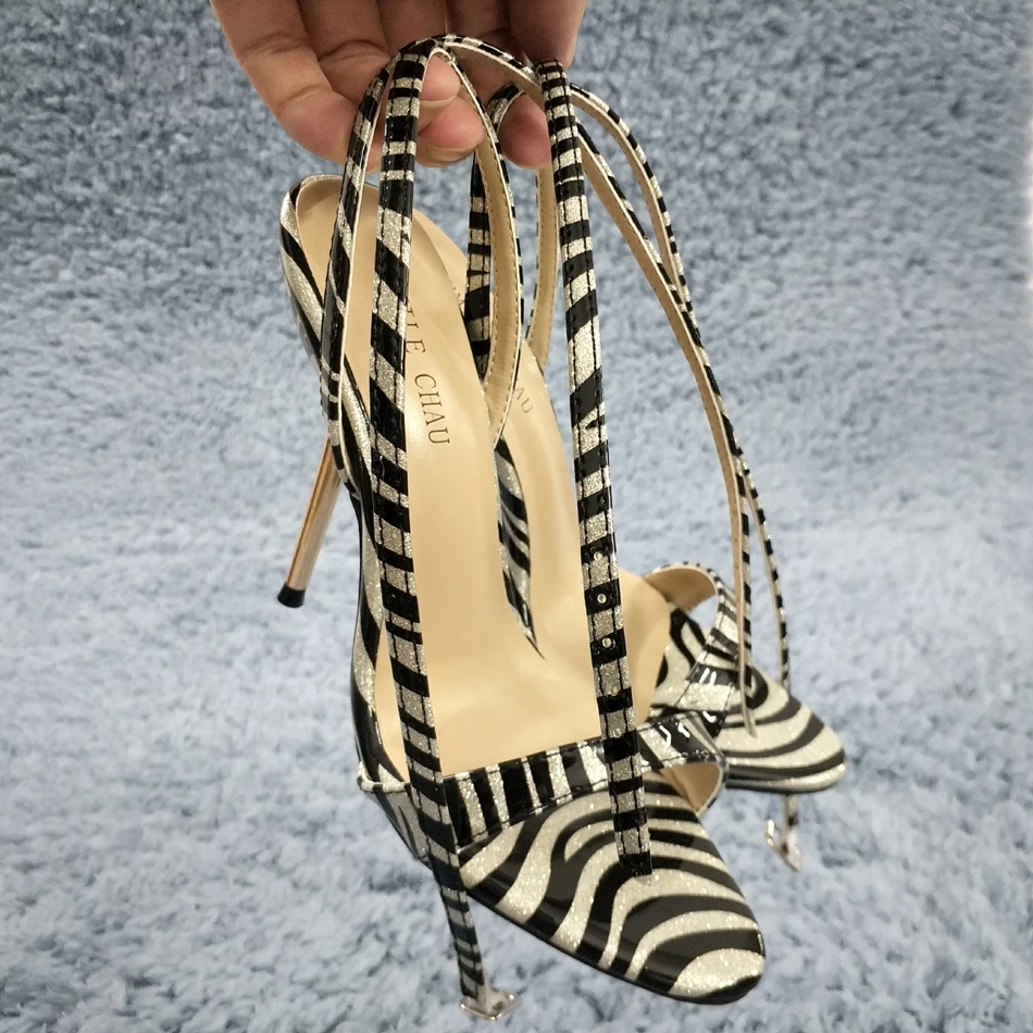 Sexy Party Ankle Strap Stiletto Women Metal Heel Sandal Damenschuhe Damensandalette Knochelriemchen Riemchensandalen YJ3845-i