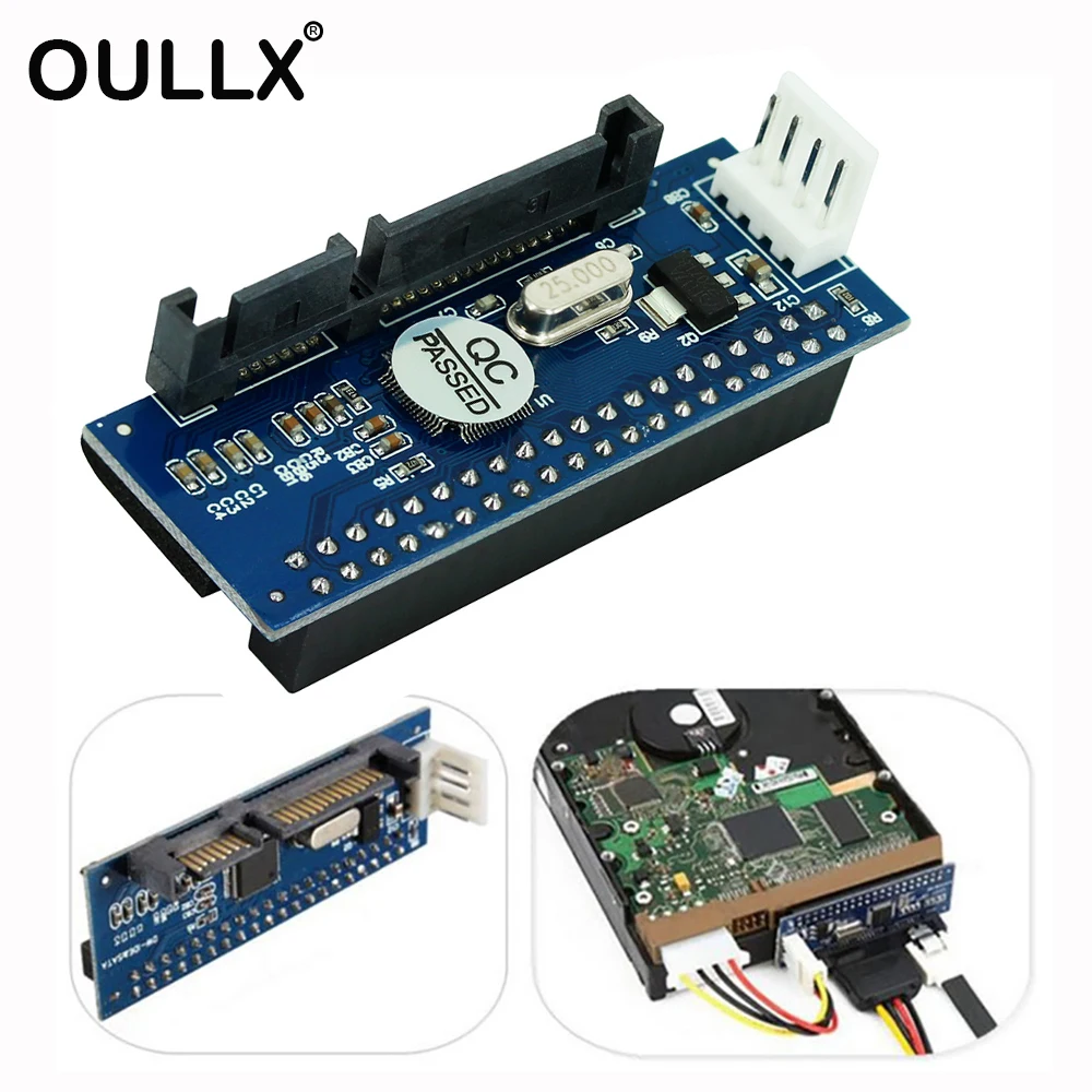 OULLX SATA IDE адаптер 40 Pin к разъем 3 5 HDD IDE/PATA жесткого диска конвертер с кабелем для