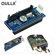 Adaptador de disco rígido oullx sata, conversor ide de 40 pinos para sata conector 3.5 hdd ide/pata cabo de dados 7pin-sata