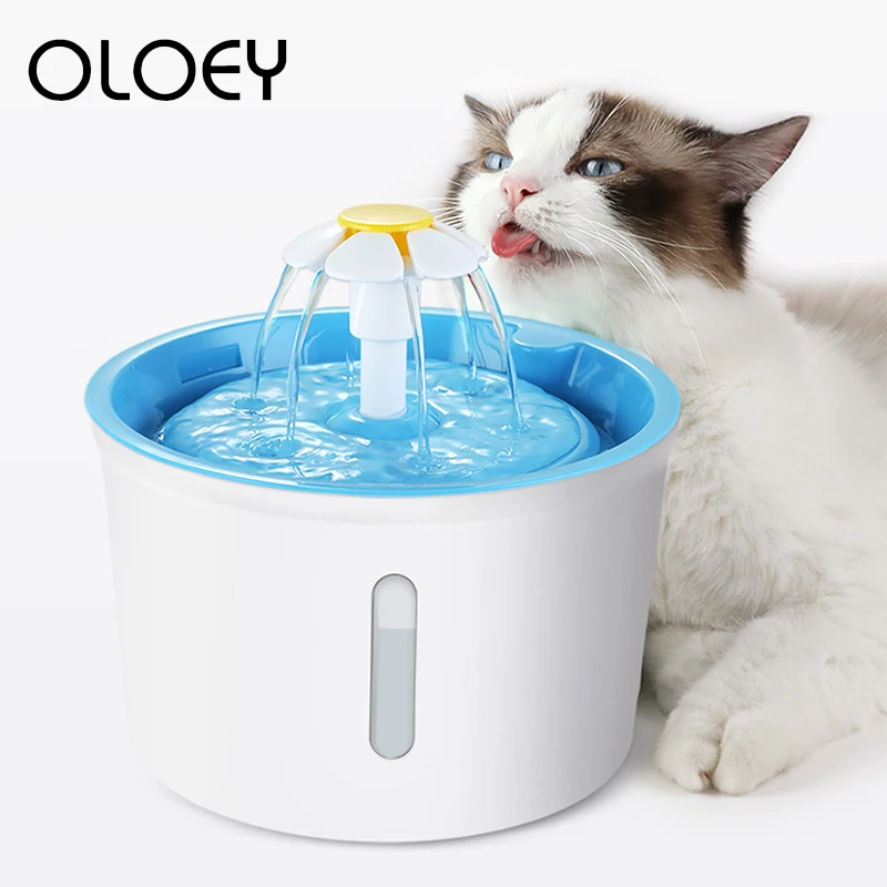 1.6L Автоматическая Pet фонтан воды кота питьевой немой цветочный диспенсер для с