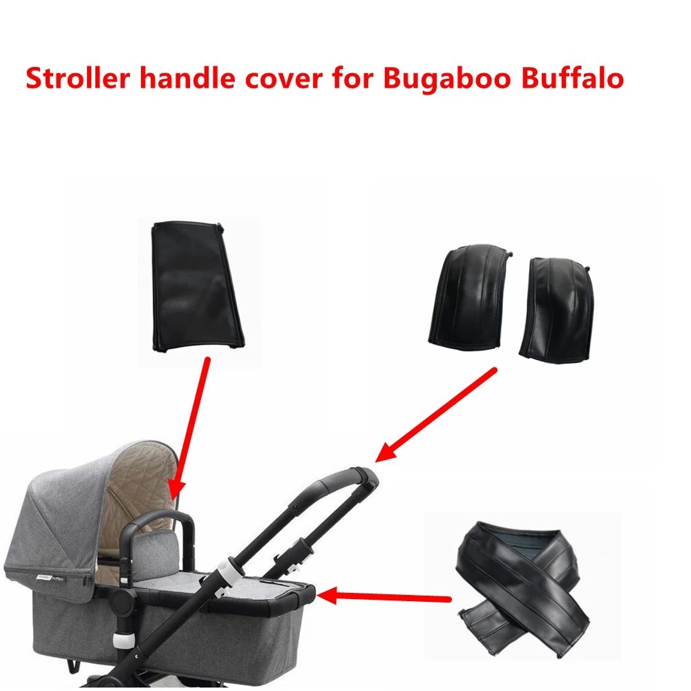 4Pcs Leather Bar Covers Fit For Bugaboo Buffalo Stroller Pram Handle Sleeve Case Armrest Protective Cover Stroller Accessories baby stroller accessories bassinet